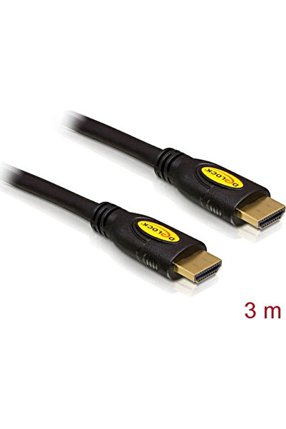 DELOCK Καλώδιο HDMI 2.0 Premium Υψηλής Ταχύτητας 4K 60Hz HDR HDMI Αρσενικό - ...
