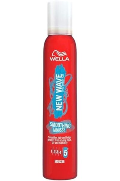 WELLAVIA Wella New Wave Smoothing Mousse – 24H Hold, Heat & UV Protection, An...