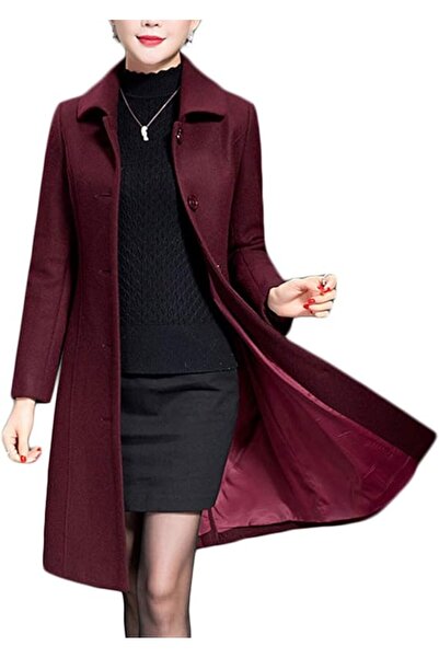GENERAL Jenkoon Women's Wool Trench Coat Winter Long Thick Overcoat Walker Coats