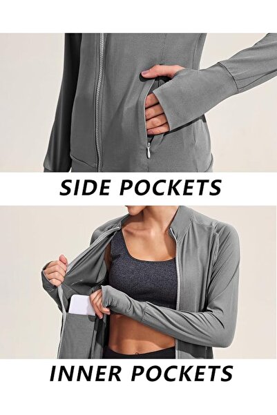 GENERAL Pinspark Lightweight Workout Jacket for Women Full Zip Slim Fit Athle...