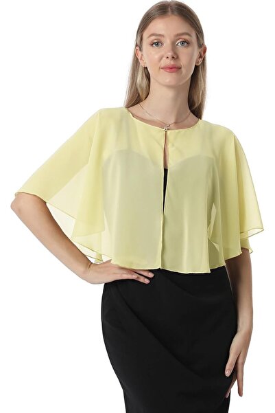 GENERAL Chiffon Capelet Soft Shawls and Wraps for Dresses Womens Accessories ...