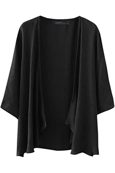 ZANZEA Women Chiffon Kimono Cardigan Open Front Capes Sheer Shrug Top Swim Be...