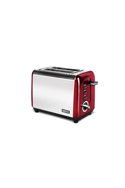 Gotie GTO-100R 2-Slice Toaster, 7 Browning Levels, Grey/Red