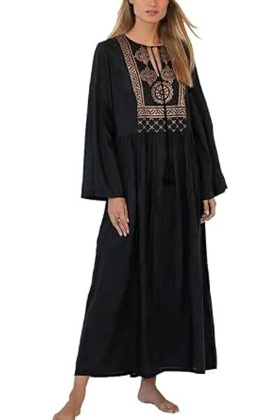 YouKD Wemon's Summer Long Kaftan Maxi Dress Bohemian Swimsuit Beach Cover Up ...