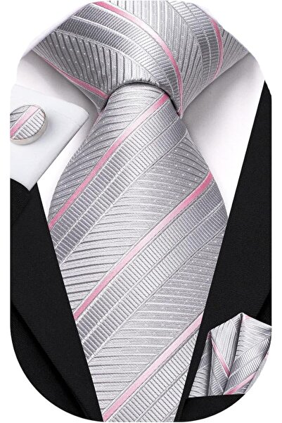 Dubulle Mens Paisely Silk Tie for Men Necktie and Pocket Square Set
