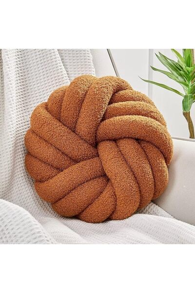 Uvvyui Knot Pillows, 14 Inch Decorative Throw Pillows Round Pillows Cushion, ...