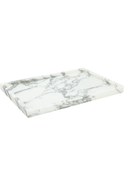 GENERAL DUANYAN Real Luxurious Natural Marble Vanity Tray Genuine Marble Stor...