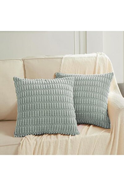 Fancy Homi 2 Packs Dusty Blue Decorative Throw Pillow Covers 18x18 Inch for L...