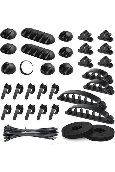 SCIENISH Cable Management Sleeve, 19-20 Inch Cord Organizer System with Zippe...