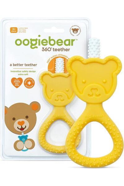 Oogiebear عضاضة دوارة 360 درجة - ألعاب آمنة للتسنين للأطفال من عمر 3 أشهر فما...