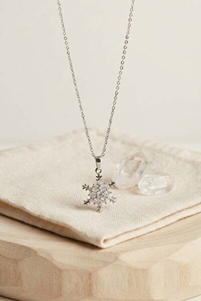 Inure Jewelry 316L Steel Chain Silver Color Snowflake Pendant