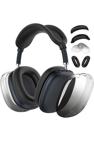 GENERAL غطاء سيليكون لسماعات AirPods Max، غطاء شفاف ناعم من TPU لحماية الأذن/...
