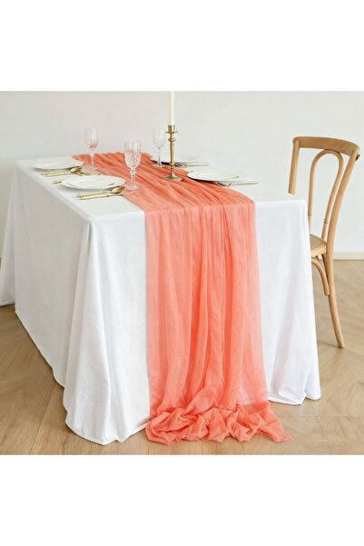 Generic Brand Two chiffon table runners, bohemian-style wedding table decorat...