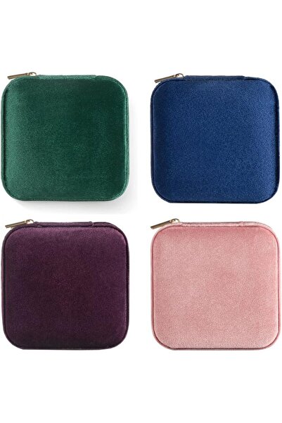 GENERAL ZPROW Plush Velvet Travel Jewelry Case, Organizer, Box, Small Case fo...