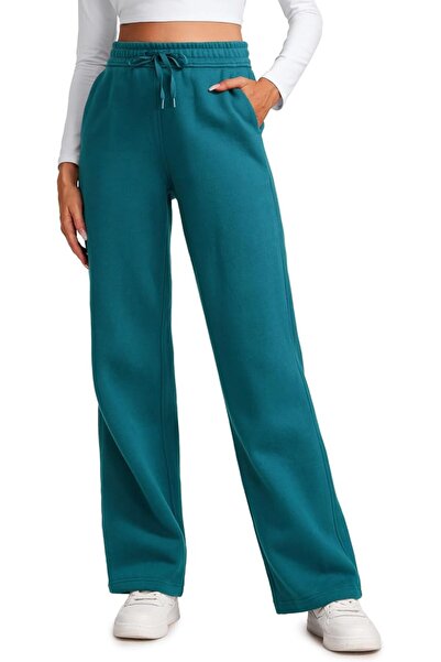 CRZ YOGA Cotton Fleece Lined Sweatpants Women 30" Straight Leg Casual Lounge ...