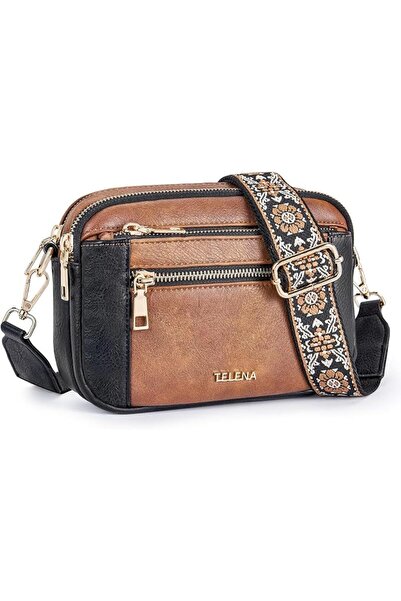 Telena Small Crossbody Bags for Women Vegan Leather Crossbody Purse | with Ad...