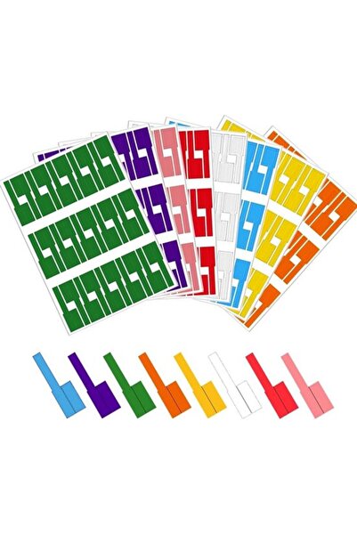 OEM Etichete colorate pentru cabluri - 240 bucăți - Marcare cabluri