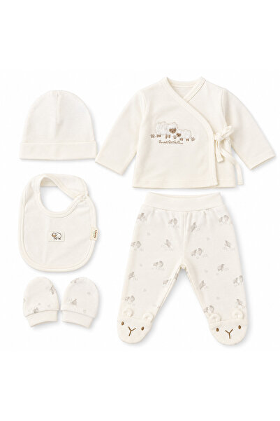 BabyCosy Organic Wear 100% Organic Cotton 5-Piece Hospital Discharge Set Unis...