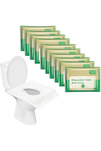 Sawanork 100 Pcs Flushable Paper Toilet Seat Covers for Adults and Kids, Disp...