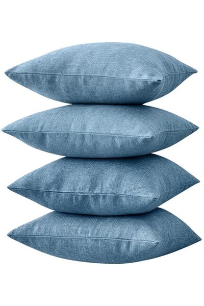 STARSTAR set of 4 linen cushion covers, modern décor style, simple and neutra...