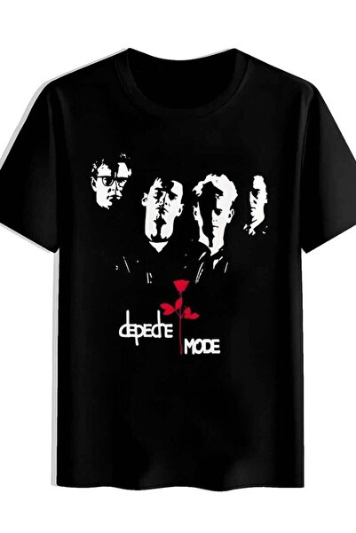 4Car T-Shirt Featuring Silhouettes Of Four Male Heads Against Geometric Patte...