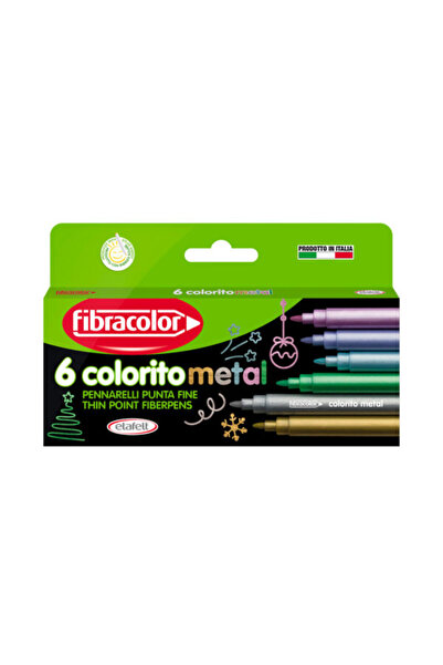 MC Micostore Carioca Fibracolor Colorito Metal Punta Fine 6 culori