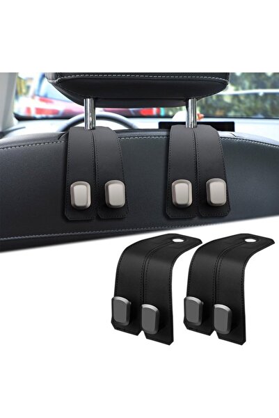 Morvena Picks Două cârlige duble din piele pentru tetiere scaun auto, portofe...