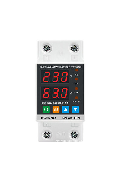 NOENNO Releu digital de protectie tensiune monofazic 220v, reglabil si digita...