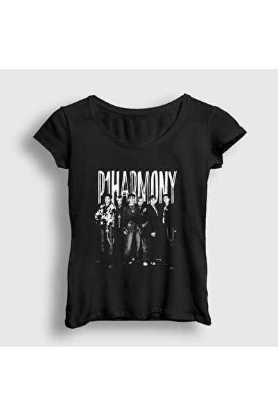 Presmono تي شيرت نسائي أسود اللون من K-Pop P1Harmony 619633tt
