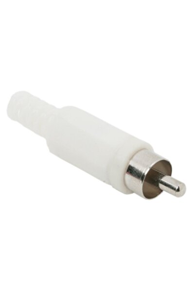 Alista Home Mufă RCA tată albă pentru cablu audio, conector din plastic cu pr...