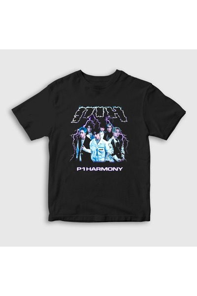 Presmono Unisex Kids Black Killin It K-Pop P1Harmony T-Shirt 620172Tt