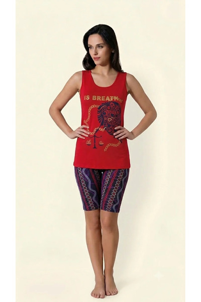 Mariposa Secret Şahinler Sleeveless Chain Pattern Suit 22238