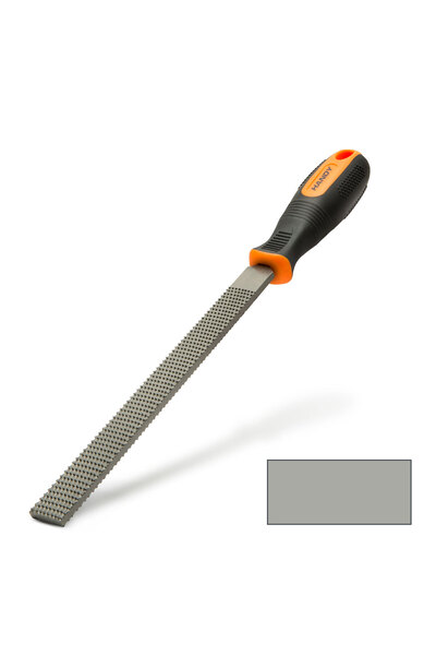 Alista Home Wood rasp, 200 mm with ergonomic handle, medium grit, flat blade