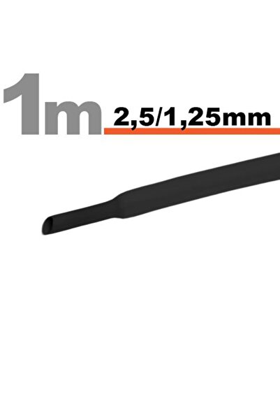Alista Home Tub termocontractabil negru pentru izolația cablurilor, 2,5 / 1,2...