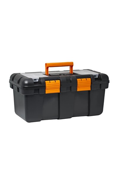 Alista Home Plastic tool storage box with detachable tray and under-lid organ...