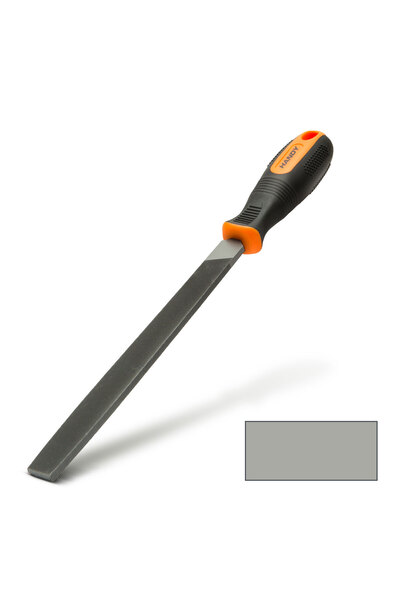 Alista Home Metal file, 200 mm with ergonomic handle, double blade, medium cut