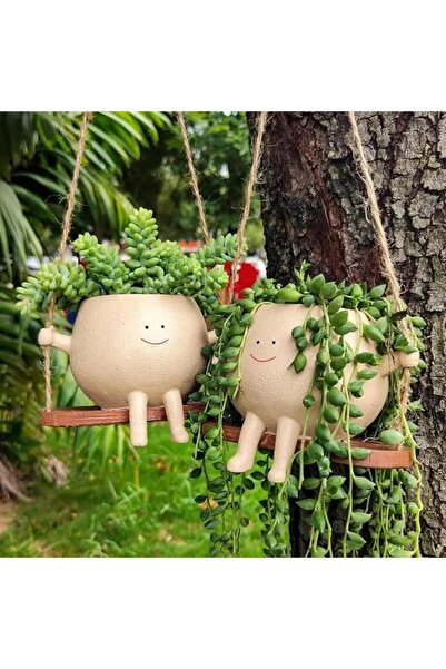 UANDME Uand home Plant Hanger Baskets, Lovely Swing Face Planter Pot, Succule...
