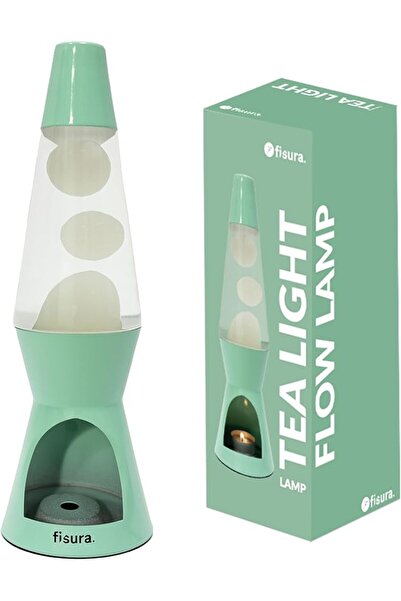 Fisura Lava Lamp with Candle. No Electricity Required. Pink & White. Eco-Frie...