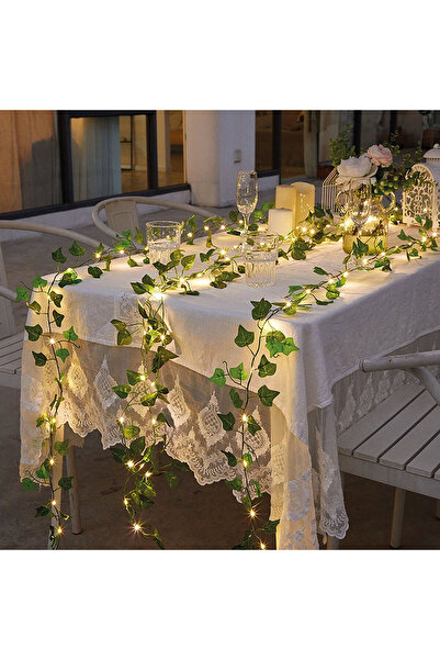 Alista Home Ghirlandă LED, decor cu frunze, 2m, 20 LED-uri, lumină caldă, 2 x...