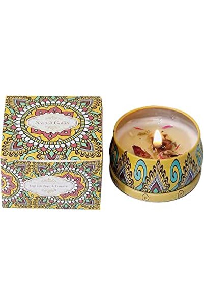 L&Wen مجموعة هدايا الشموع المعطرة للنساء، عبوة من 4 شموع عطرية مع زيت عطري، ش...