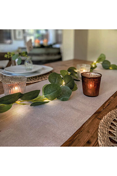 Alista Home Ghirlandă LED, decor cu frunze, 2m, 20 LED-uri, lumină caldă, 2 x...