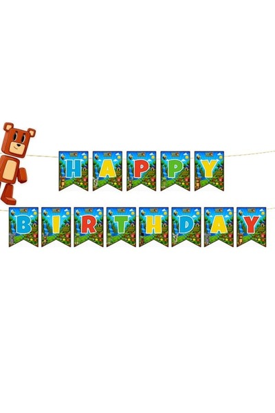 parti show Super Bear Adventure Happy Birthday Banner 17*170 cm