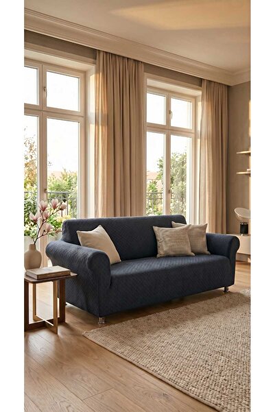 ARİFE HOME Sofa Cover Diamond Pattern Sofa Cover Flexible Washable 3 Seater O...