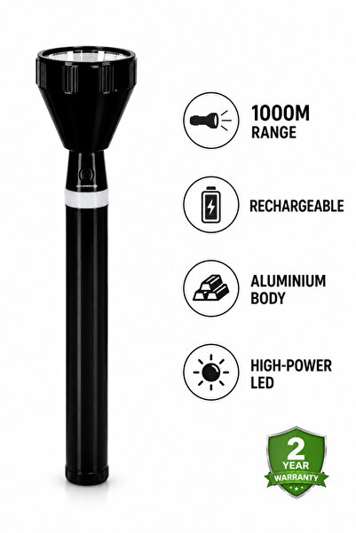 Ummelia Olsenmark Rechargeable LED Flashlight Torch| 1000m Long Range| High-C...