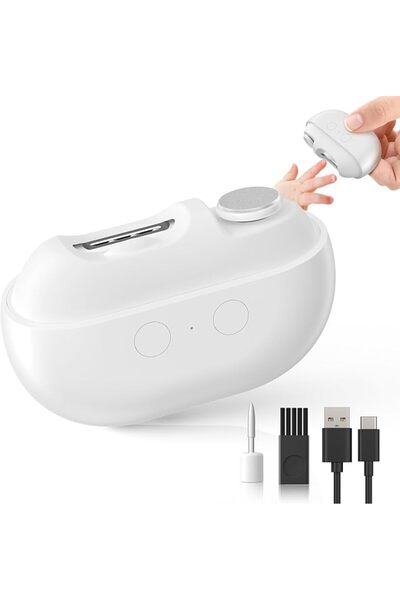 AÇİNA TARIM مقص أظافر كهربائي مع شحن USB: مقص أظافر أوتوماتيكي مع ضوء LED - ق...