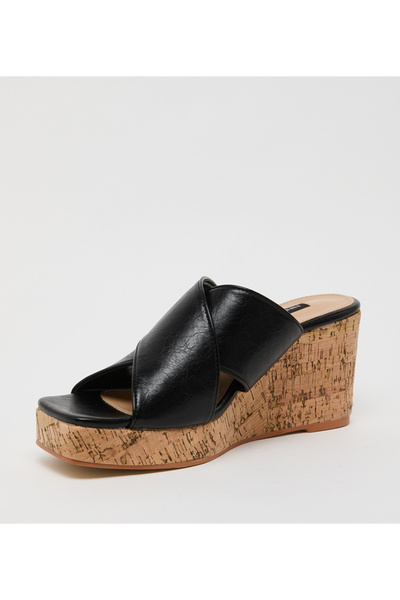 Nine West صندل نسائي أسود بسيط