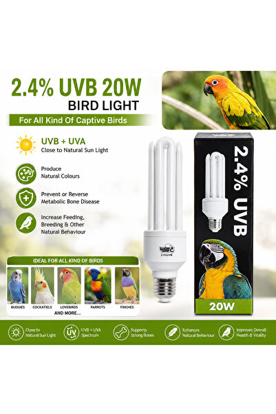 Lucky Herp Bird Lamp 2.4% UVB - 20W