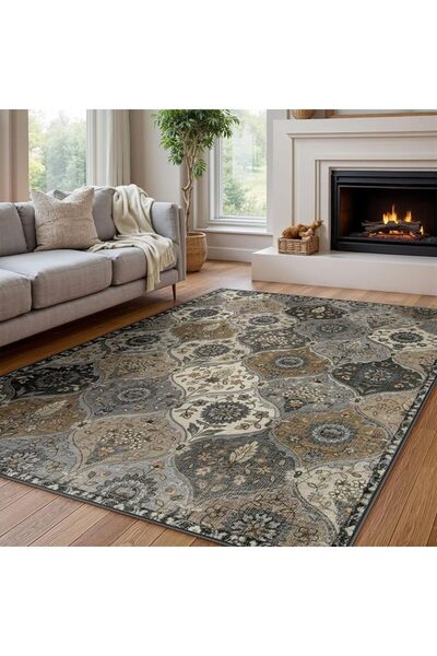 LBMT Moroccan Washable Area Rugs 160x230cm, Rugs for Living Room Bedroom, Ult...