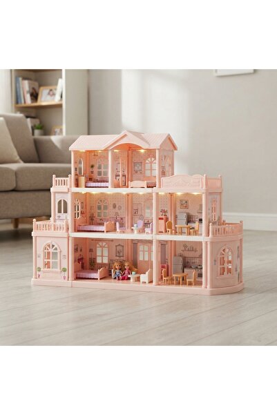 DeaL Căsuță de păpuși cu efecte luminoase — 105 piese și 2 păpuși incluse 💖 🏡
