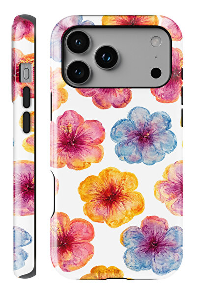 WANNA PROTECT (MAGSAFE) İPhone 17 Pro Hibiscus Çift Katmanlı Parlak PROTECT T...